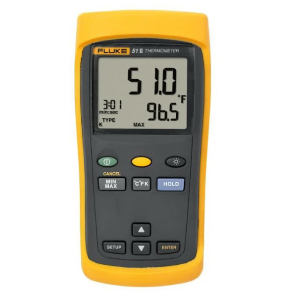 SMI Instrumenst Product FLUKE - 51 II Thermometer (Single Input, Handheld Digital Probe, 50Hz)