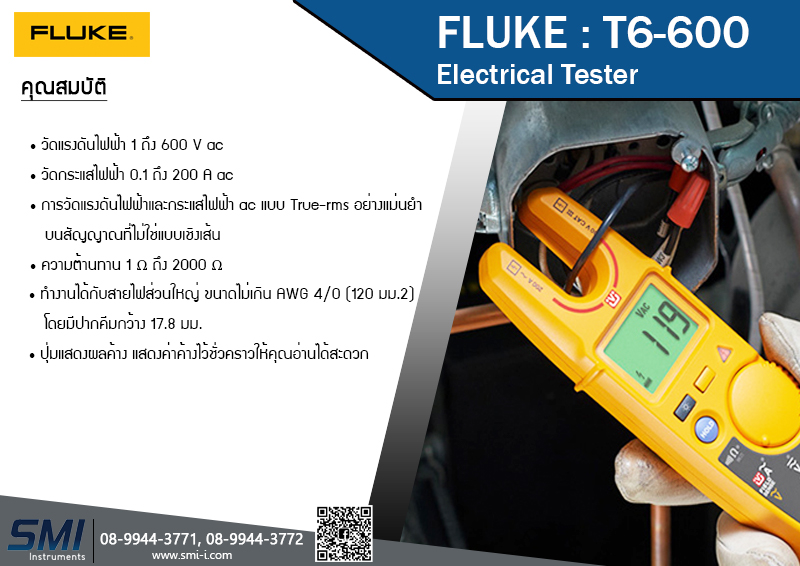 SMI info FLUKE T6-600 Electrical Tester