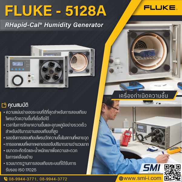 SMI info FLUKE CALIBRATION 5128A RHapid-Cal® Humidity Generator