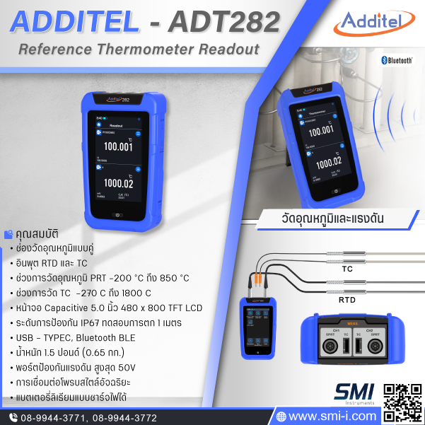 SMI info ADDITEL ADT282 Dual-Channel Reference Thermometer Readout