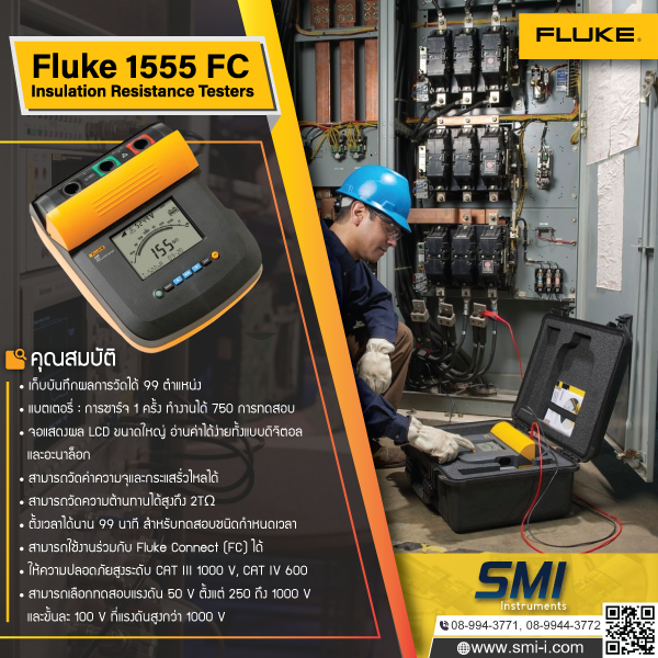 SMI info FLUKE 1555/KIT 10 kV Insulation Tester Kit